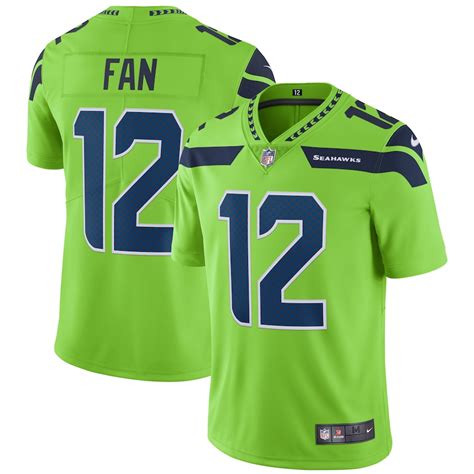 Men's Nike 12 Fan Neon Green Seattle Seahawks Vapor Untouchable Color ...