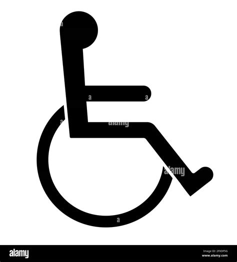 A graphic illustration of Person in a wheelchair for use as an icon ...