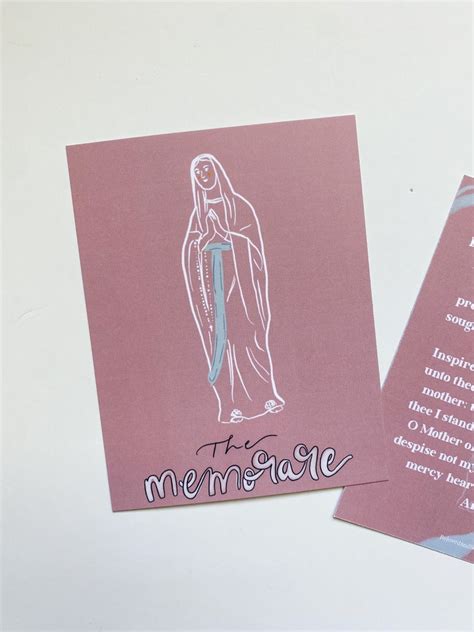 The Memorare Prayer / Prayer Card - Etsy