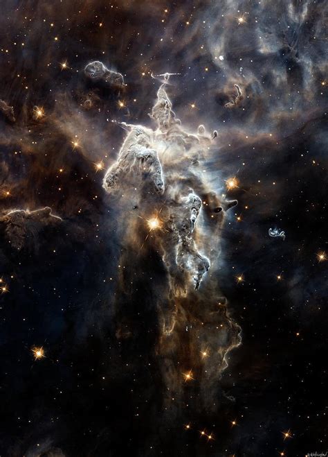 1st picture is taken from the NASA Web telescope of Carina Nebula (a region of Milky Way Galaxy ...