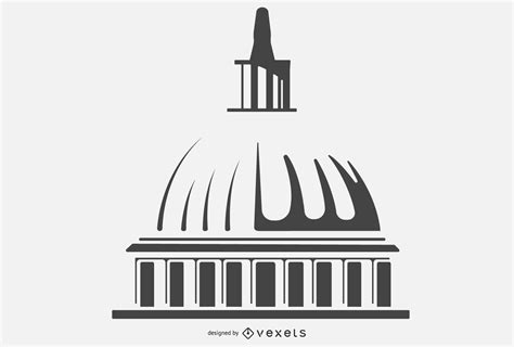 Capitol Building Dome Silhouette Design Vector Download