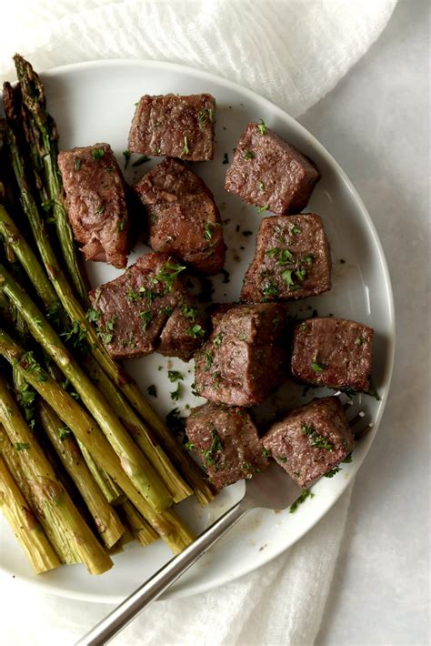 Air Fryer Steak Tips with Garlic Butter | Kathleen's Cravings