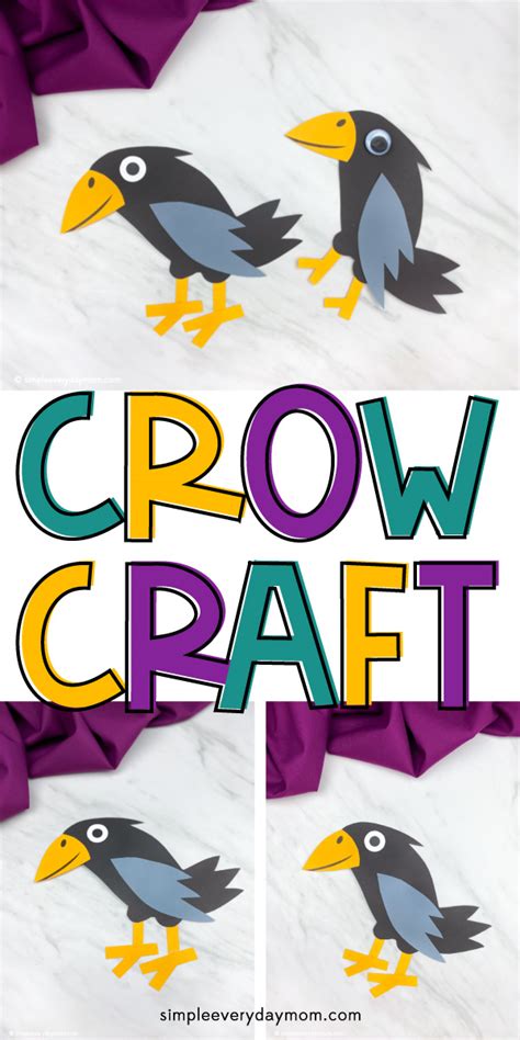 Crow Craft For Kids [FREE Template]