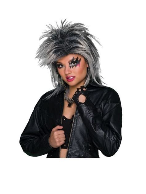 Tina Turner Grey+Black Wig - Costumes R Us Fancy Dress