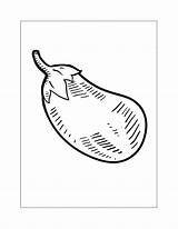 Eggplant Coloring Pages – Printable FREE sketch template