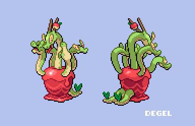 Hydrapple Sprites by DegelAlex on DeviantArt