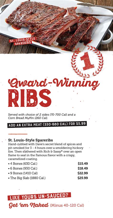 Famous Dave's Bar-B-Que | Menu | Delivery | Order Online | Lincoln NE | City-Wide Delivery ...