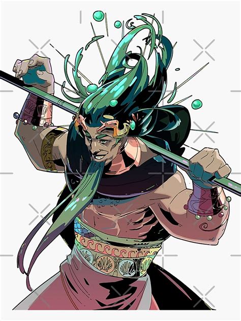 "Hades Poseidon" Sticker for Sale by YasTaniso | Redbubble