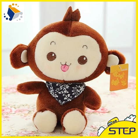 Free Shipping Promotion 20CM Creative Scarf Monkey Stuffed Animal Toys Cute Mini Monkey Plush ...