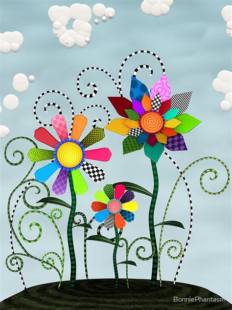 "Whimsical Flowers" by BonniePhantasm | Redbubble