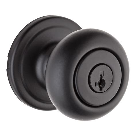 Kwikset Hancock Iron Black SmartKey Security Keyed Entry Door Knob-740H-514SGC - The Home Depot