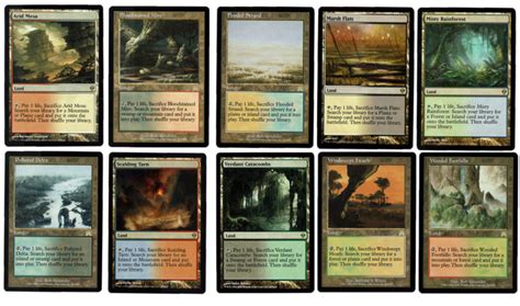 Fetch Lands Magic the Gathering MTG Proxy Card Set