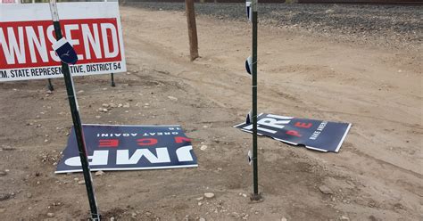 Trump, Pence campaign signs vandalized