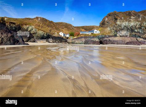 Low Tide at Kynance Cove on Cornwall Lizard Pensinsula Stock Photo - Alamy