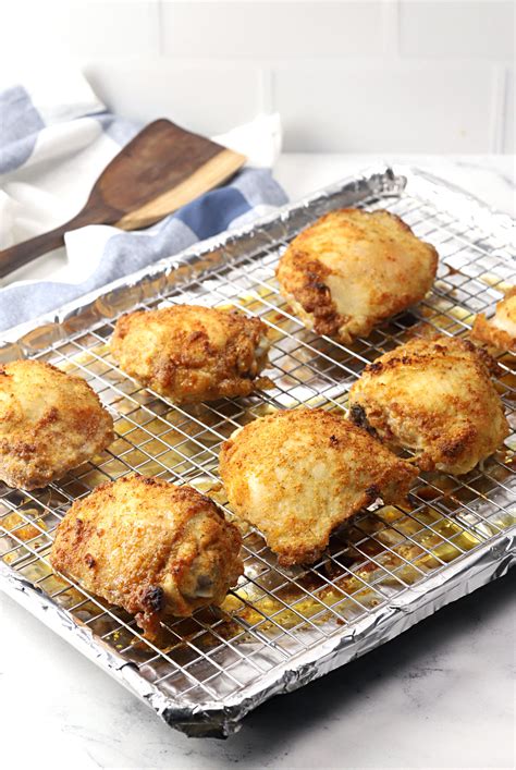 Crispy Baked Chicken Thighs - The Toasty Kitchen