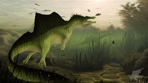 ArtStation - Swimming Spinosaurus