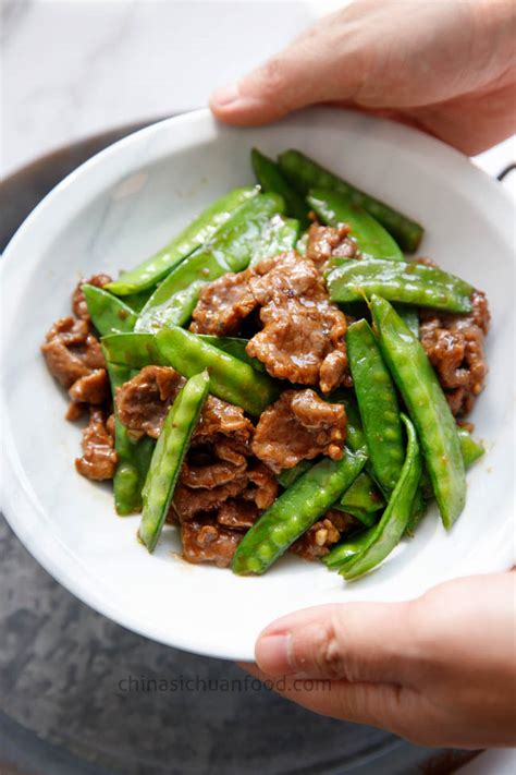 Beef with Snow Pea Stir Fry - China Sichuan Food