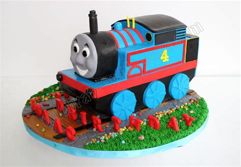 Sculpted Thomas the Tank Engine Cake