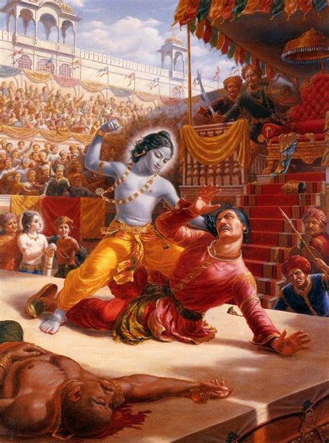 Krishna Fighting with King Kamsa in the Arena | Lord krishna images ...