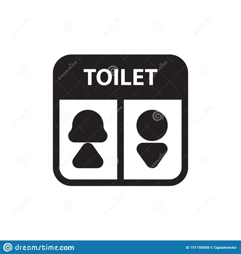 Toilet Sign. Vector Illustration Decorative Design Stock Vector - Illustration of male ...