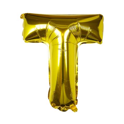 Party Camel - Gold Foil Letter T Balloon