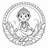 Lord Rama In Leaf Coloring Page Elegant  Nation sketch template