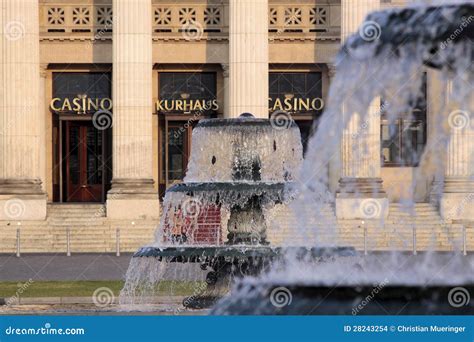 Fountain of Wiesbaden Spa House Editorial Stock Image - Image of classicism, green: 28243254