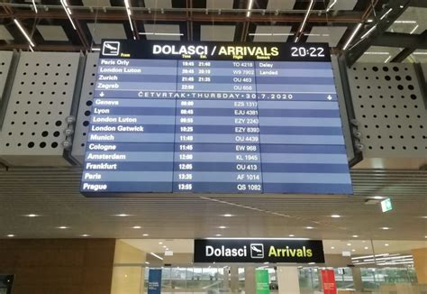 Flight Arrivals | Split Airport Information