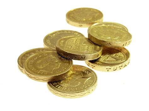 Pound coins on white stock image. Image of change, cash - 8675403