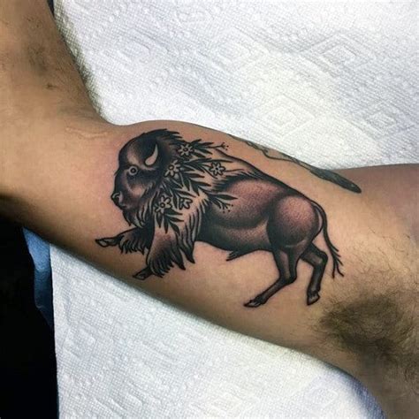 70 Bison Tattoo Designs For Men - Buffalo Ink Ideas