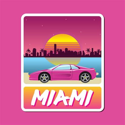 Premium Vector | Miami vice badge