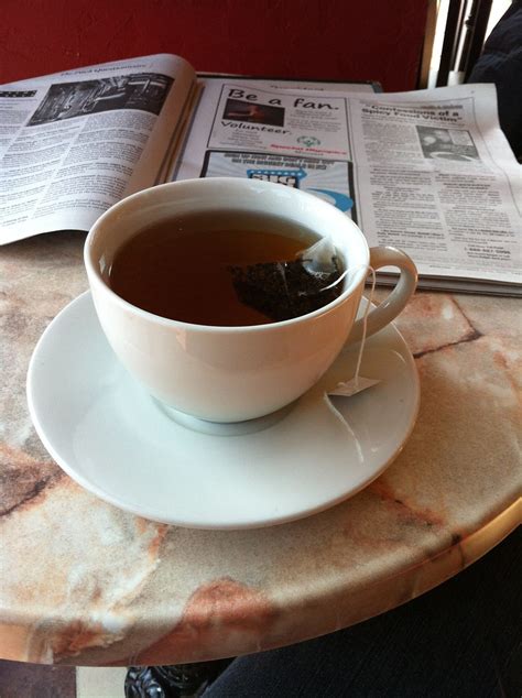 A nice, big cup of tea and a newspaper | Celeste Lindell | Flickr