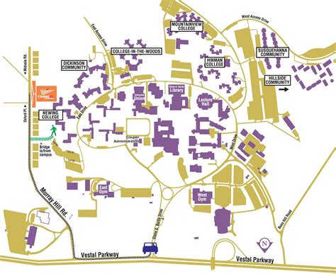 Binghamton Campus Map | Color 2018