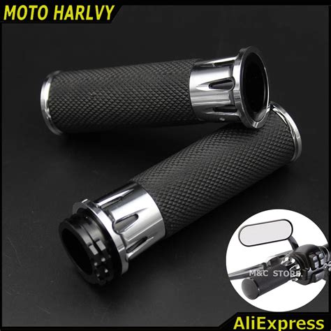 Harley Handle Black CNC 1"25mm Handlebar Hand Grips For Harley ...