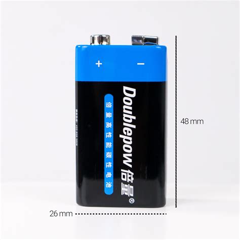 Doublepow Batu Baterai 9V 6F22 Non-Rechargeable 1 PCS - Black/Blue ...