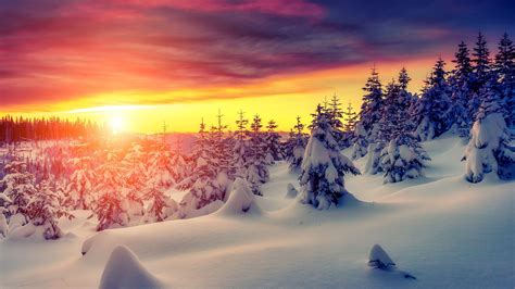 Snow Sunrise Wallpapers - Top Free Snow Sunrise Backgrounds ...