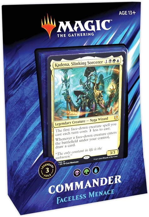 Amazon.com: Magic: The Gathering Commander 2019 Faceless Menace Deck | 100-Card Ready-to-Play ...