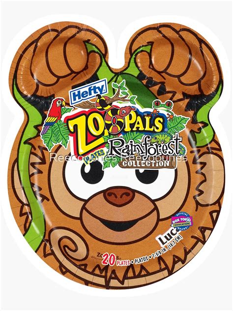 "Zoo pals-hefty zoo pals plates" Sticker for Sale by Reecoounes Reecoounes | Redbubble