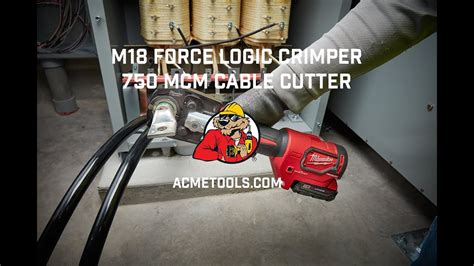 Milwaukee- M18 Force Logic Crimper 750 MCM Cable Cutter - YouTube