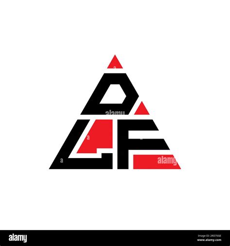 DLF triangle letter logo design with triangle shape. DLF triangle logo design monogram. DLF ...