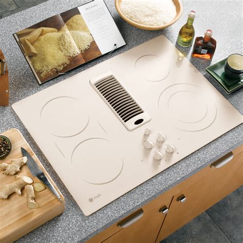 GE Profile 30-Inch Downdraft Electric Cooktop (Color: Bisque) at Lowes.com