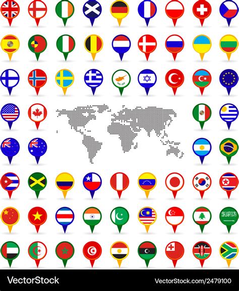 World flags Royalty Free Vector Image - VectorStock