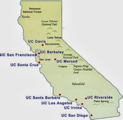 University Of California Map Of Campuses - United States Map