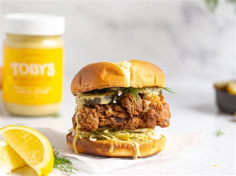 Fried Chicken Sandwich with Honey Mustard Dressing