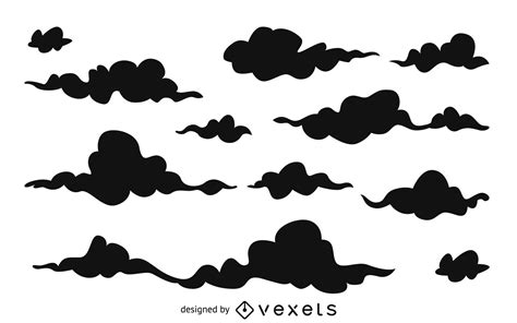 Cloud Silhouette Vector at Vectorified.com | Collection of Cloud ...