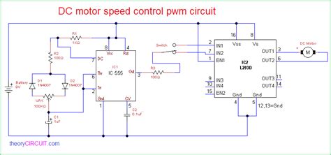 DC Motor Speed Control PWM circuit