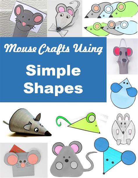 Printable Mouse Patterns With Simple Shapes for Kids' Crafts - FeltMagnet