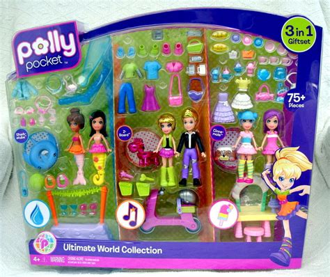 Polly Pocket Ultimate World Collection 75 Piece Playset Dolls Sealed New - Polly Pocket