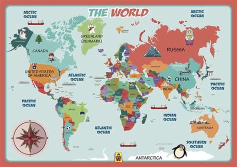 World Map For Kids