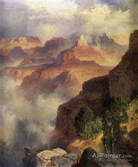 Thomas Moran A Bit Of The Grand Canyon - Grand Canyon Of The Colorado River Oil Painting ...